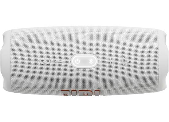 JBL Charge 5 Portable Waterproof Speaker with Powerbank - White